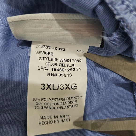 2 Piece Scrub Star 3XL Light Blue Scrub Set - Picture 10 of 11